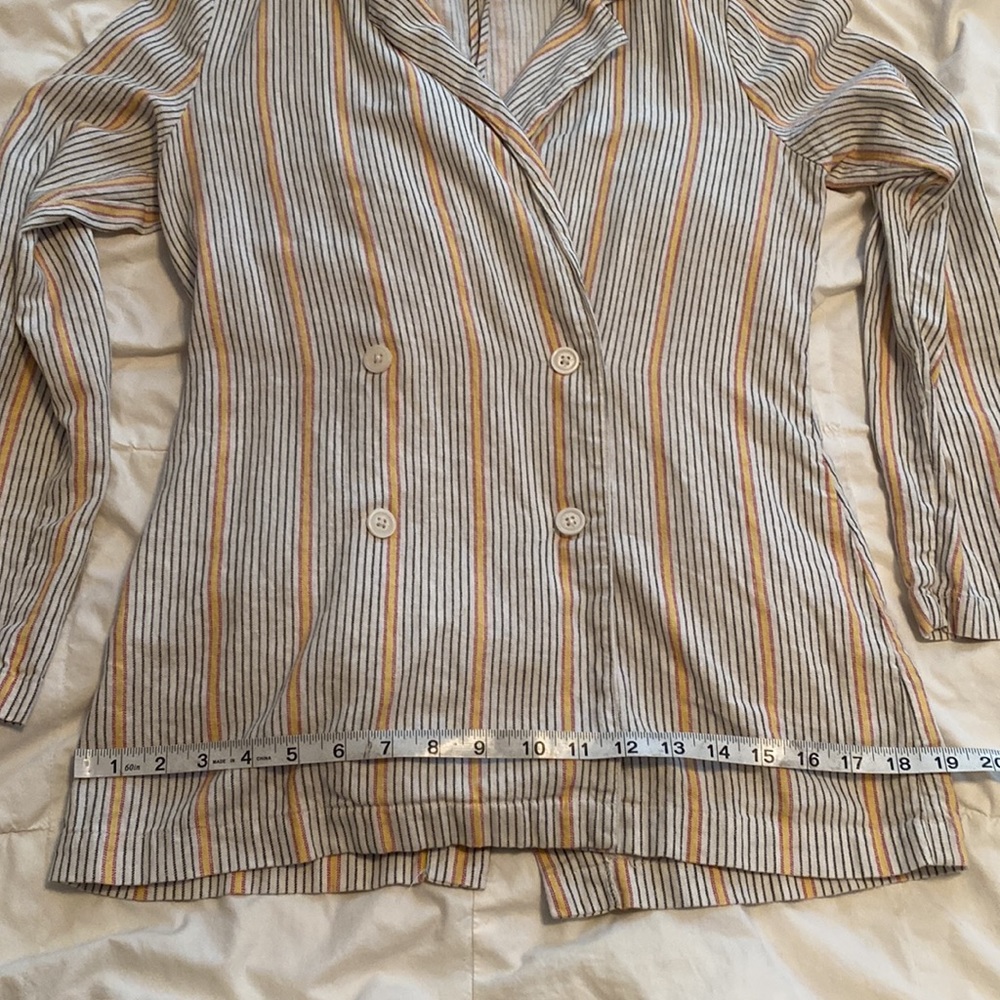 Linen Blend Wild Fable Lightweight Double Breasted Blazer Jacket Size XS - Picture 9 of 10
